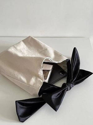 Polyester bekleding milieuvriendelijk gerecycled zwart handvat Custom logo Printed Shopping Tote Bag