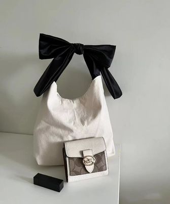 Polyester bekleding milieuvriendelijk gerecycled zwart handvat Custom logo Printed Shopping Tote Bag