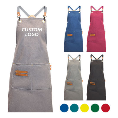 Custom Logo Cross Back Cotton Schort voor Keuken Chef in Bulk Order Supply Purchase