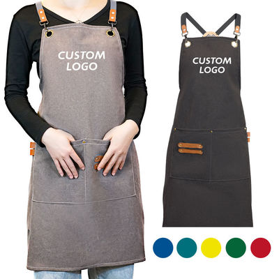 Custom Logo Cross Back Cotton Schort voor Keuken Chef in Bulk Order Supply Purchase