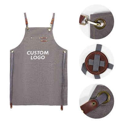 Custom Logo Cross Back Cotton Schort voor Keuken Chef in Bulk Order Supply Purchase