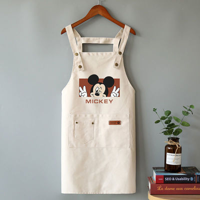 Cotton Canvas Waterdicht Chef Kookschort voor Cafe Restaurants Keuken BBQ Schort Stof