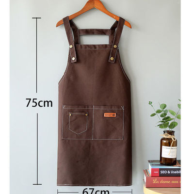 Cotton Canvas Waterdicht Chef Kookschort voor Cafe Restaurants Keuken BBQ Schort Stof