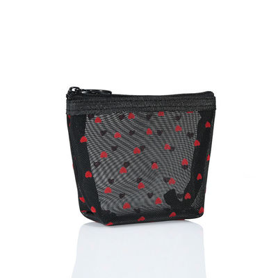 Love Mesh Cosmetic Bag Grote capaciteit en aangepast logo voor moeiteloze toegang tot cosmetica