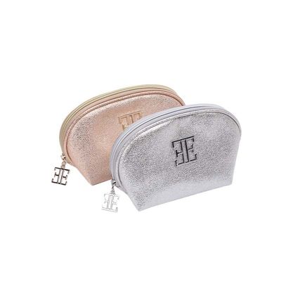 Op maat gemaakte logo cosmetische tassen hoogwaardige multifunctionele draagbare PU make-up tas met rits