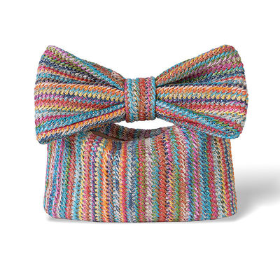 Winkelwagen op maat Vrouwen Boog Straw Geweven Strand Raffia Clutch Handtas Casual Tote