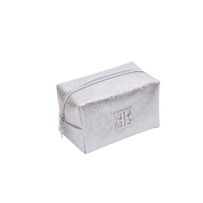 Op maat gemaakte logo cosmetische tassen hoogwaardige multifunctionele draagbare PU make-up tas met rits