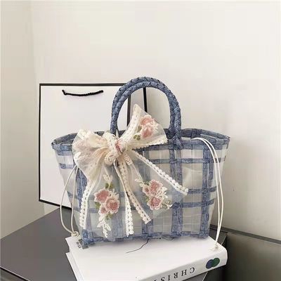 Polyester Lining Pvc Woven Tote Jelly Bags voor damescadeautjes en bruiloften Ideale keuze
