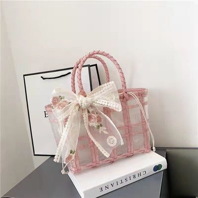 Polyester Lining Pvc Woven Tote Jelly Bags voor damescadeautjes en bruiloften Ideale keuze