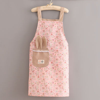 Chef-kokken Uniform Custom Print Logo Vrouwen Verstelbare Katoen Polyester Bib Keuken Schort