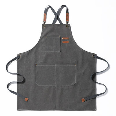 Unisex schort voor keuken- en restaurantwerk Custom Logo Plain Black Chef Oberschort