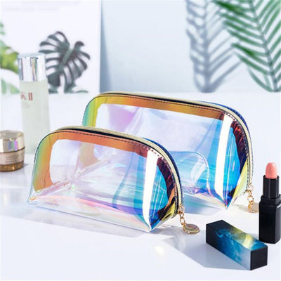 Custom Logo Transparent Laser Cosmetic Pouch voor dagelijks leven en reis gemak