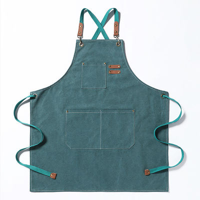 Unisex schort voor keuken- en restaurantwerk Custom Logo Plain Black Chef Oberschort