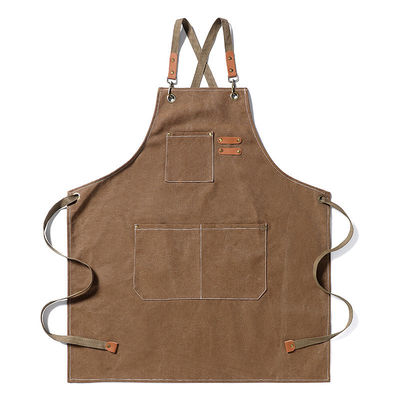 Unisex schort voor keuken- en restaurantwerk Custom Logo Plain Black Chef Oberschort