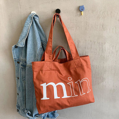 Gepersonaliseerd logo eenvoudige Casual Letter Canvas Bag voor de lente zomer Groene schoudertas