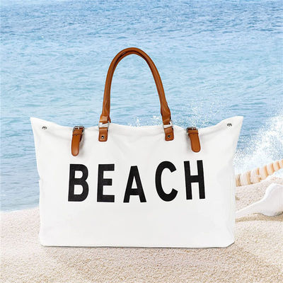Custom Canvas Tote Bag 2023 Design Grote strandtas voor vrouwen waterdicht en zanddicht