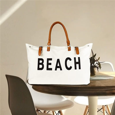 Custom Canvas Tote Bag 2023 Design Grote strandtas voor vrouwen waterdicht en zanddicht