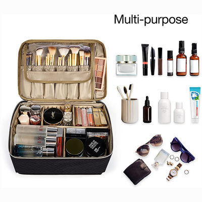Op maat gemaakte waterdichte dubbele laag huidverzorging make-up borstel splitter modezak