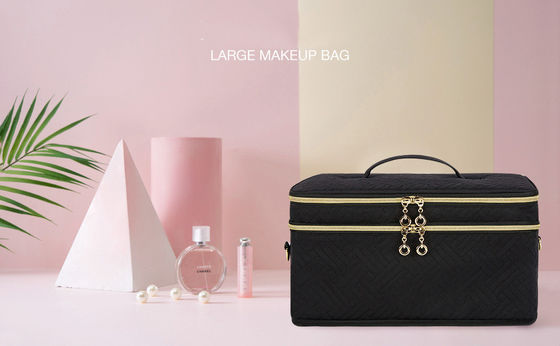 Op maat gemaakte waterdichte dubbele laag huidverzorging make-up borstel splitter modezak