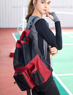 Acceptabele OEM/ODM Bow Pattern Mesh Gym Backpack voor zwembad Beach Yoga Work Gear