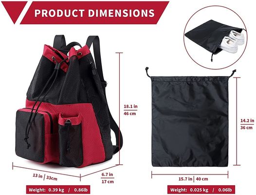 Acceptabele OEM/ODM Bow Pattern Mesh Gym Backpack voor zwembad Beach Yoga Work Gear