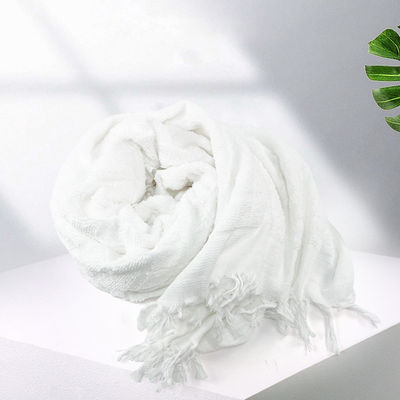 Polyester moslim witte kleur Ihram handdoek voor mannen voor Hajj/Ehram en anderen Patroon type