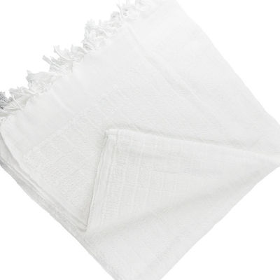 Polyester moslim witte kleur Ihram handdoek voor mannen voor Hajj/Ehram en anderen Patroon type