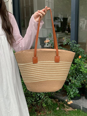 Nieuwste modieuze Mexicaanse Franse Basket Straw Weave Beach Bags 2024 Tote Bag voor vrouwen