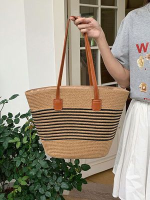 Nieuwste modieuze Mexicaanse Franse Basket Straw Weave Beach Bags 2024 Tote Bag voor vrouwen