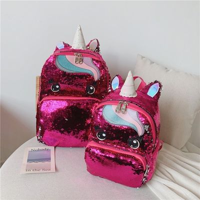 Custom logo regenboog glitter schooltassen voor tieners meisjes nieuwste mode stijl