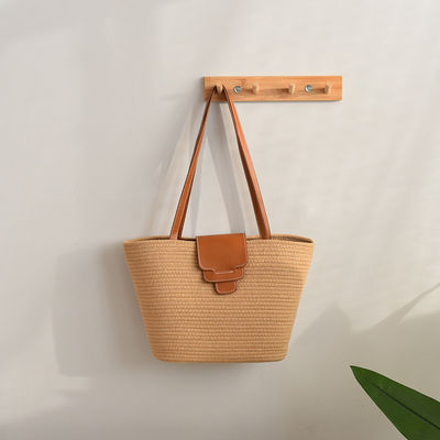 Acceptabele OEM/ODM aangepaste kleur vrouwen stro strandtas voor zomerreizen