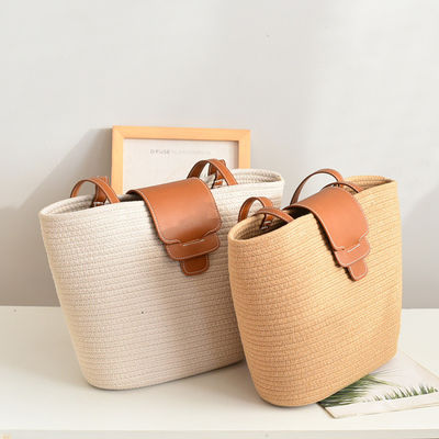 Acceptabele OEM/ODM aangepaste kleur vrouwen stro strandtas voor zomerreizen