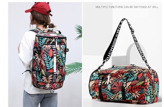 Bloemenpatroon Vrouwen Bagpack Gym Fitnesstas voor buitenactiviteiten en reizen