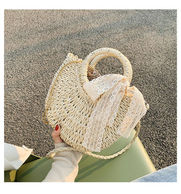 Open sluiting aangepaste Tote Bag voor Summer Beach Rattan Schouder Basket Straw Bag