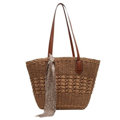 2024 Fashion Straw Beach Bag voor vrouwen Custom Tote Bag met stro