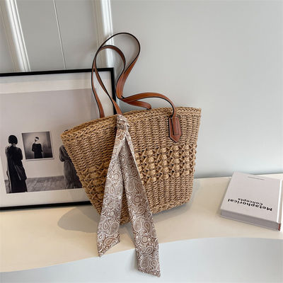 2024 Fashion Straw Beach Bag voor vrouwen Custom Tote Bag met stro