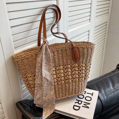 2024 Fashion Straw Beach Bag voor vrouwen Custom Tote Bag met stro