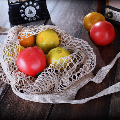 Herbruikbare katoenen zak voor groenten en fruit