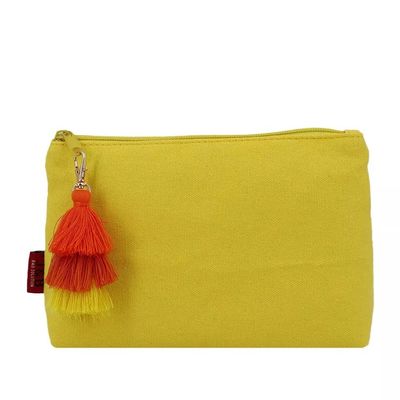 Schoonheid katoenen vrouwen make-up reistas met rits sluiting en Tassel Custom Logo