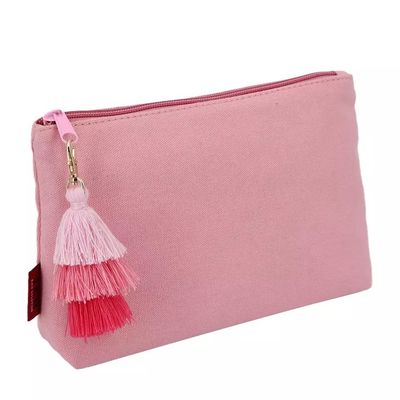 Schoonheid katoenen vrouwen make-up reistas met rits sluiting en Tassel Custom Logo