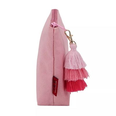 Schoonheid katoenen vrouwen make-up reistas met rits sluiting en Tassel Custom Logo