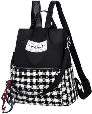 Interieur Slot Pocket Vrouwen Oxford Plaid Rugzak Handtas voor Anti-Diefstal Reisschool