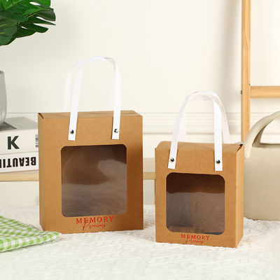 Persoonlijk gedrukte kraft handvat papieren zak voor detailhandel Verpakking Kleding Schoenen bont cadeautjes