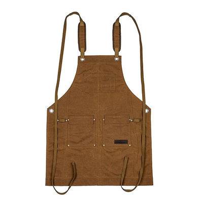 Restaurant Bar Essentieel Gewassen Canvas Chef Bib Schort met Gereedschapszak en Gepersonaliseerd Logo