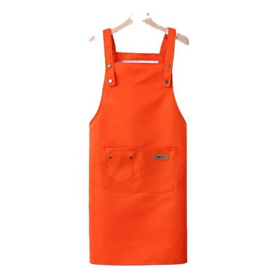Zilkscherm gedrukt aangepast logo verstelbare Bib Canvas Chef Schort voor vrouwen Kook