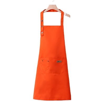 Geslachtsneutraal Canvas Cotton Schort met Custom LOGO Waterdicht Keuken Bib Werk Schort