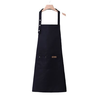 Geslachtsneutraal Canvas Cotton Schort met Custom LOGO Waterdicht Keuken Bib Werk Schort