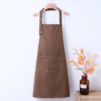 Geslachtsneutraal Canvas Cotton Schort met Custom LOGO Waterdicht Keuken Bib Werk Schort