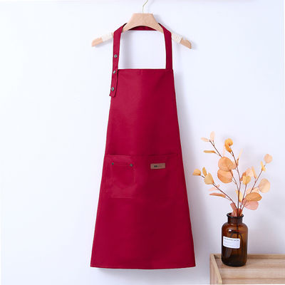 Geslachtsneutraal Canvas Cotton Schort met Custom LOGO Waterdicht Keuken Bib Werk Schort