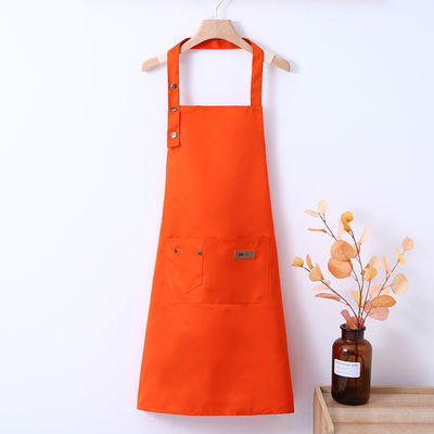 Geslachtsneutraal Canvas Cotton Schort met Custom LOGO Waterdicht Keuken Bib Werk Schort